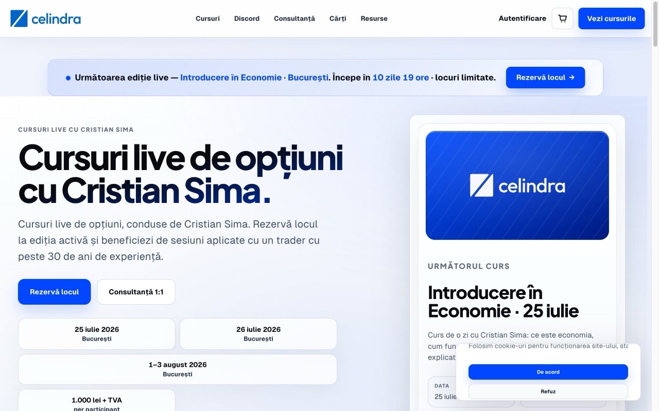 Celindra — automatizări cursuri și Discord