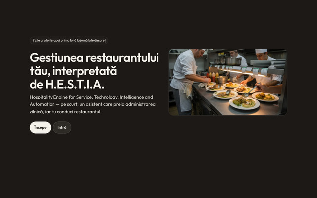 H.E.S.T.I.A. — gestiune restaurant cu AI